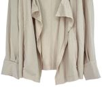 Heyson Cream Raw Hem Sweatshirt Style Open Jacket size 2X Long Sleeves NWT Photo 2