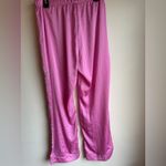 Juicy Couture  Vibrant Pink Satin Sleep Pants Bling Spell Out Size Large Photo 3