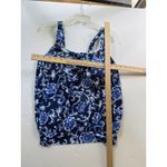 Lands End Women's Blue Floral Tankini Swim Size 12 Soft Cup Blousen Photo 6
