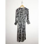 ZARA  Woman Satin Effect Animal Print Midi Dress Small Long Sleeve 9878/081 Photo 11
