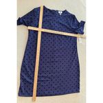 Old Navy Women's Pullover  Dress Navy Blue Tonal Dot Large NEW Short Sleeve G8 Photo 5