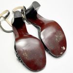 Cole Haan Collezioni Women's Wooden Heels RARE Block Heel Chrome Straps 9 1/2 B Photo 6