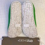 36.5 NEW! OTZ Canvas Linen Slip Ons Size .5 GREEN Shoes Flats Photo 8