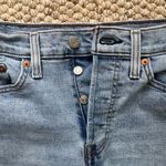 Levi's NWOT Levi Strauss Ripped Wedgie Straight Leg Light Blue Denim Jeans Size 28 Photo 3