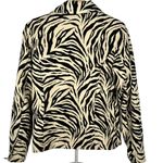 Anne Carson Women's | | Beige Zebra Print Blazer - Large Photo 3