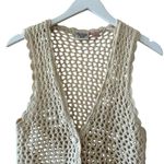Huntington Ridge Ramie Cotton Cream Botton Boho Festival Crochet Vest M # 2244 Size M Photo 1