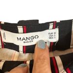 Mango Black, Red & White Striped Viscose Blend Career Fitted Pants Women Sz 6 Photo 7