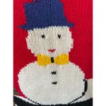 Diane Von Furstenberg Vintage  Red Mockneck Snowman Sweater Size Sweater Photo 4