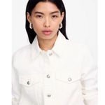 Madewell $128 New Crop Jean Trucker Jacket - White - Small Photo 3