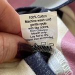 Tribe Alive NWT Striped Boxy Cut Cotton Round Neck Casual Pullover Top Pink Blue Size Large Photo 6