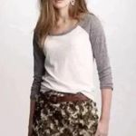 J.Crew | 100% Silk Camo Ruffle Mini Skirt Camouflage Side Zip Size 00 XXS Photo 4