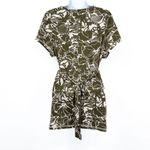 BCBGMAXAZRIA Y2K 2000s BCBG  Floral Print V Neck Wrap Around Tie Back Tunic Top Photo 1