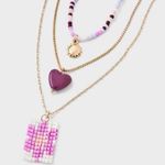 Universal Threads Universal Thread Sunflower and Heart Necklace 3 Piece Set - Gold Tone - NWT Photo 0