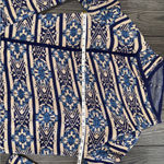 Lucky Brand | Western Aztec Scarf Pattern Longline Open Front Cardigan - Size L Photo 7