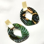 Emerald Acrylic Earrings Green Photo 0