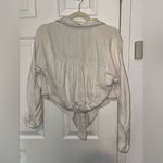 Billabong Cream Tie-Front Button-Down Shirt Photo 2