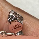 925 Silver Filigree Pear Cut Pendant Necklace Bridal Feminine Crystal Jewelry Photo 2