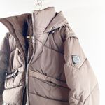 Alo Yoga Alo Glacier Cropped Puffer Jacket Coat Espresso Brown Small Photo 5