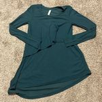Latched Mama Women’s Long Sleeve Asymmetrical Teal Nursing Tunic XS Green Photo 6