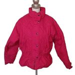 American Vintage Nordica Size 6 Red Puffy Coat Vintage Winter Warm Snowmobile Snowboard Skiing Photo 0