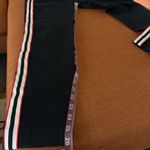 EXPRESS Women’s Columnist Black Pants Red Side Stripe Ankle Length Mid Rise 00R Photo 8