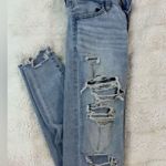 American Eagle Outfitters Light Blue Distressed Boyfriend Jeans Photo 0