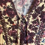 Torrid Soft, Shapely, Creamy, Floral Lace Up Blouse with raised embroidery, so pretty Photo 2