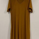 Agnes & Dora  Vneck Mustard Short Sleeve Dress Photo 0