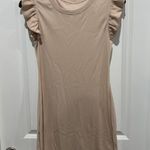 Tan Midi Ribbed Dress, Sz XL Photo 1