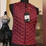 Nike NWT Women's Aeroloft Dot Front Goose Down Burgundy Red Vest XS/TP Photo 0