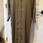 Banana Republic PETITE XS Geometric Print Button Front Maxi Shirt Dress Photo 0