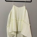 Lewit Yellow Pleated Swing Tank Top Crinkle Babydoll S Photo 4