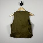 Anthropologie Maeve by Sleeveless V-Neck Vest in Olive Green Size 12 Photo 11