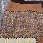 Anthropologie  Tabitha Nazca Skirt Brown Textile Patchwork size 12 Photo 3