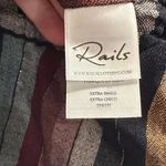 Rails Beaux Stripe Tie-waist Button-down Blouse Size XS blue purple Photo 6