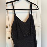 Adrianna Papell NWOT Women's Elegant Maxi Black Evening Gown Size US 8 Beaded Photo 2