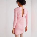 Free People Palina Long Sleeve Smocked Bow Details Mini Dress Rose Pink Size XS Photo 4