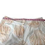 SABO Bahari Pants Coastal Resort Shell Print Wide Leg Linen Women XXL Australia White Photo 3