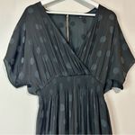 Madewell  Women’s Wrap Front Smock Waist Jumpsuit in Dot Jacquard Black Med EUC Photo 1