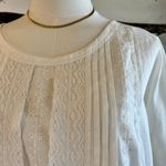 Current/Elliott Current Elliott White 100% Cotton Pleated Lace Babydoll Mini Dress Size XS Photo 2