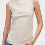 Madewell NWT Sleeveless Boatneck Side Slit Tank in Ivory - Size: Small Photo 0