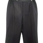 Escada Womens Mid Rise Straight Leg‎ Pleated Pants Black Wool Size 42 Photo 0