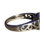 Vintage Sterling Silver Filigree Ring w/ Lemon Quartz Oval Gemstone – Size 7 Yellow Photo 4