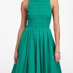 Madewell NWT Verdant Green The Melody Bubble-Hem Smocked Midi Dress Poplin XXS Photo 11