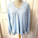 Urban Outfitters  blue V-neck cozy top Photo 6