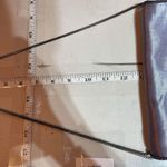 Vintage Women's Chain Strap Beaded Flap Front Shoulder Bag Purple clutch Medium Photo 11