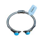 EXPRESS  Silver Tone Hinge Style Bracelet with Turquoise Accents Photo 1