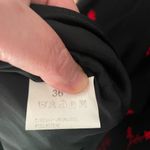 Vtg Escada black short sleeved A line dress black w: red floral embroidery 36 Photo 3