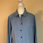 Soft Surroundings Tencel Island Breeze Button Down Shirt Tunic Size Large Photo 4