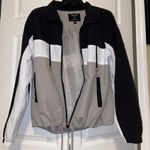 Color Block Wind Breaker Black Size L Photo 0